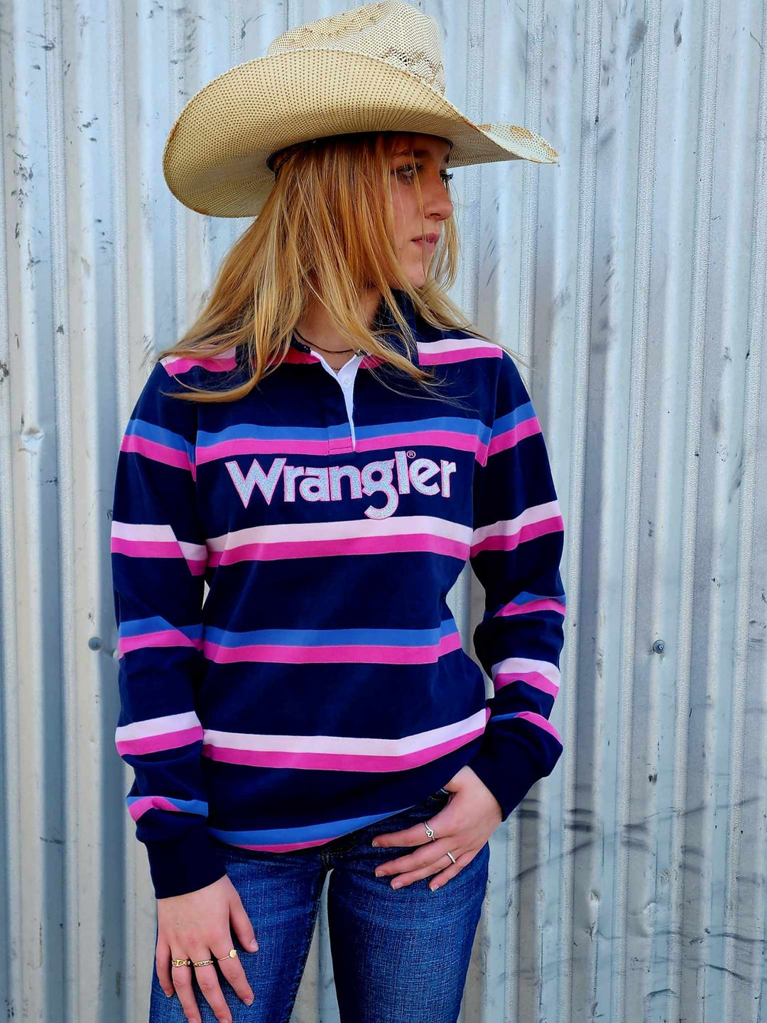 Wrangler Jada Logo Rugby Top