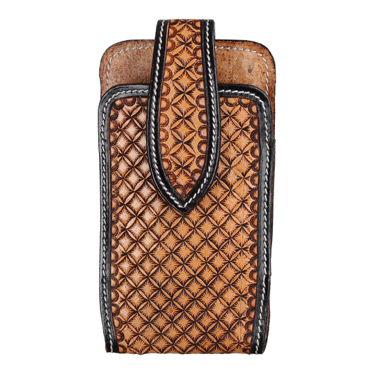 Phone -  Genuine Tooled Leather Phone Holder Case