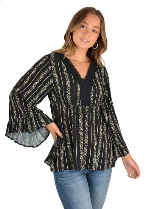 Pure Western Lilabeth  Blouse Long sleeve Top