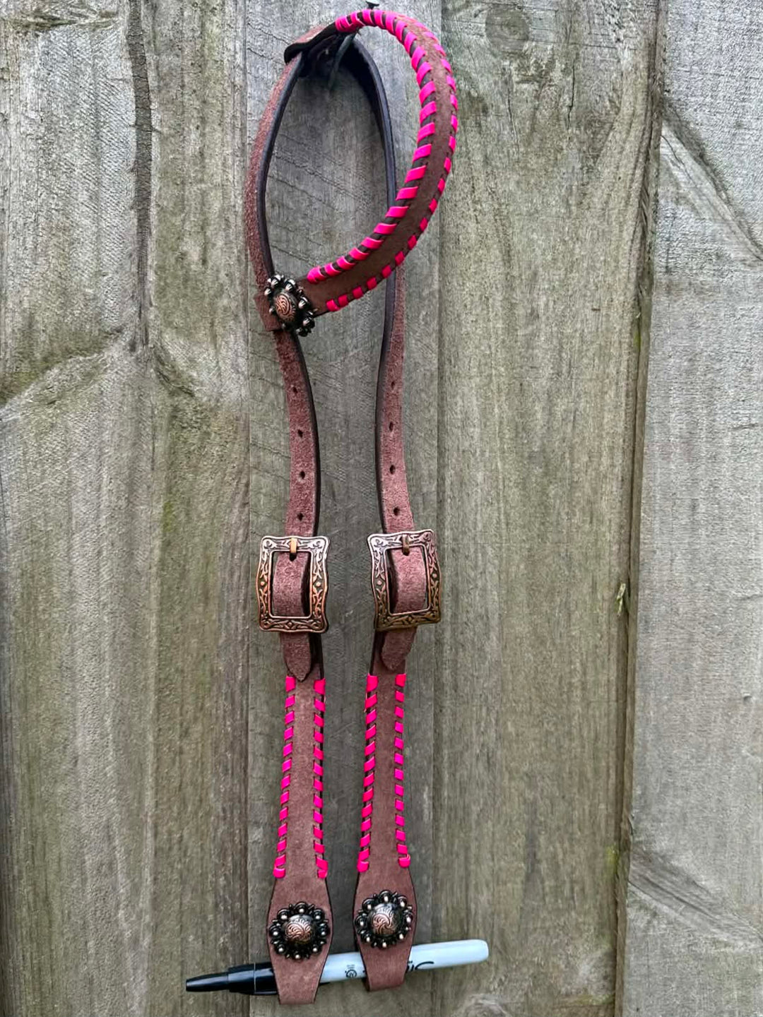 Western Tack Set - Bridle and Breastcollar Pink Laced Tack set