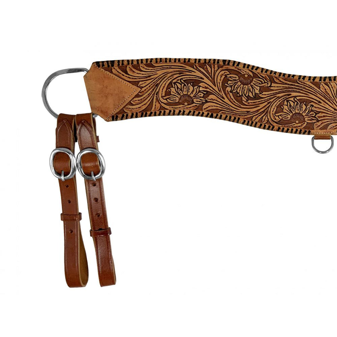 Tripping - Tooled Sunflower Breastcollar Breastplate