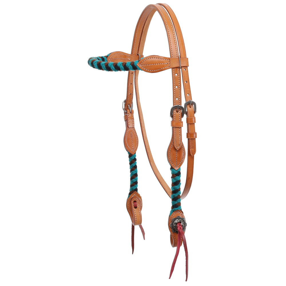 Western Tack Set - Browband Braided Mohair Bridle & Breastcollar