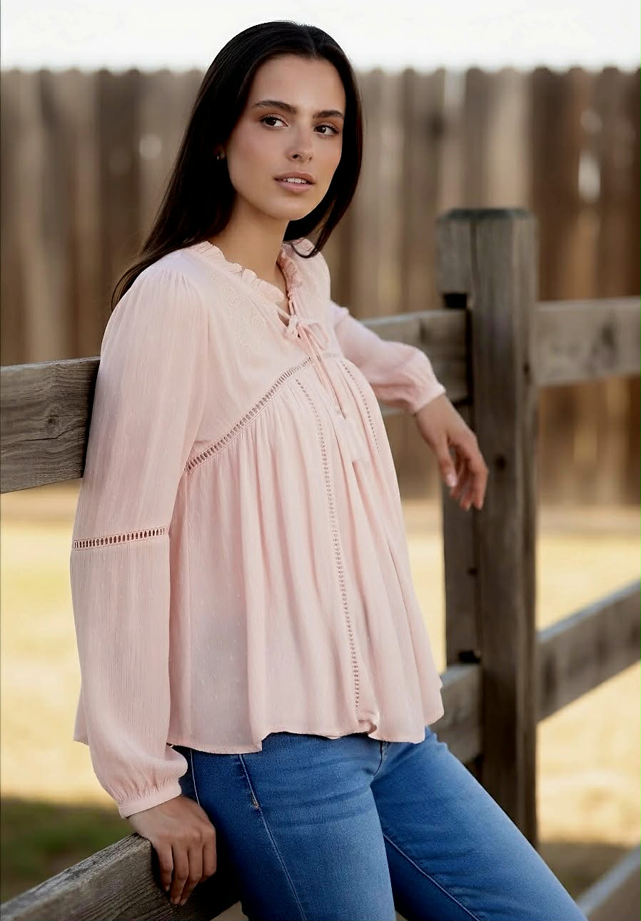 Wrangler Eliissa Blush Blouse Size 14