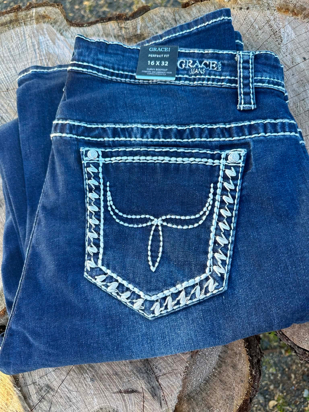Grace In La Perfect Fit CURVY Jeans  32" Leg