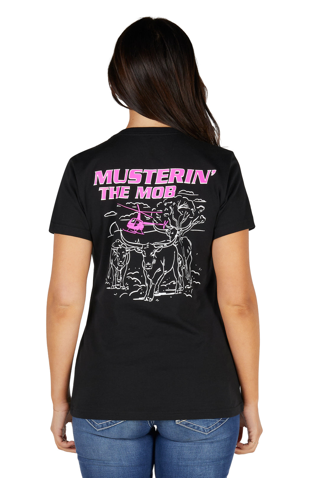 Bullzye Mustering the Mob Tee Shirt Black