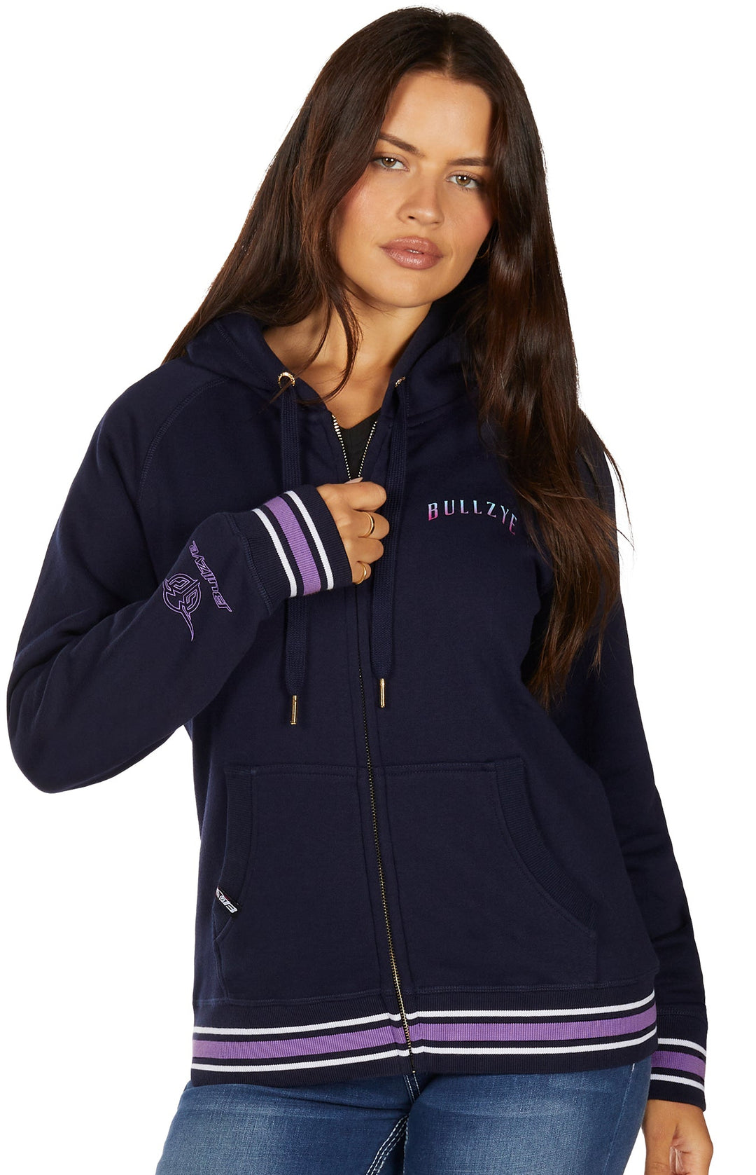 Bullzye Jemma Hooded Jumper Hoodie Zip Up