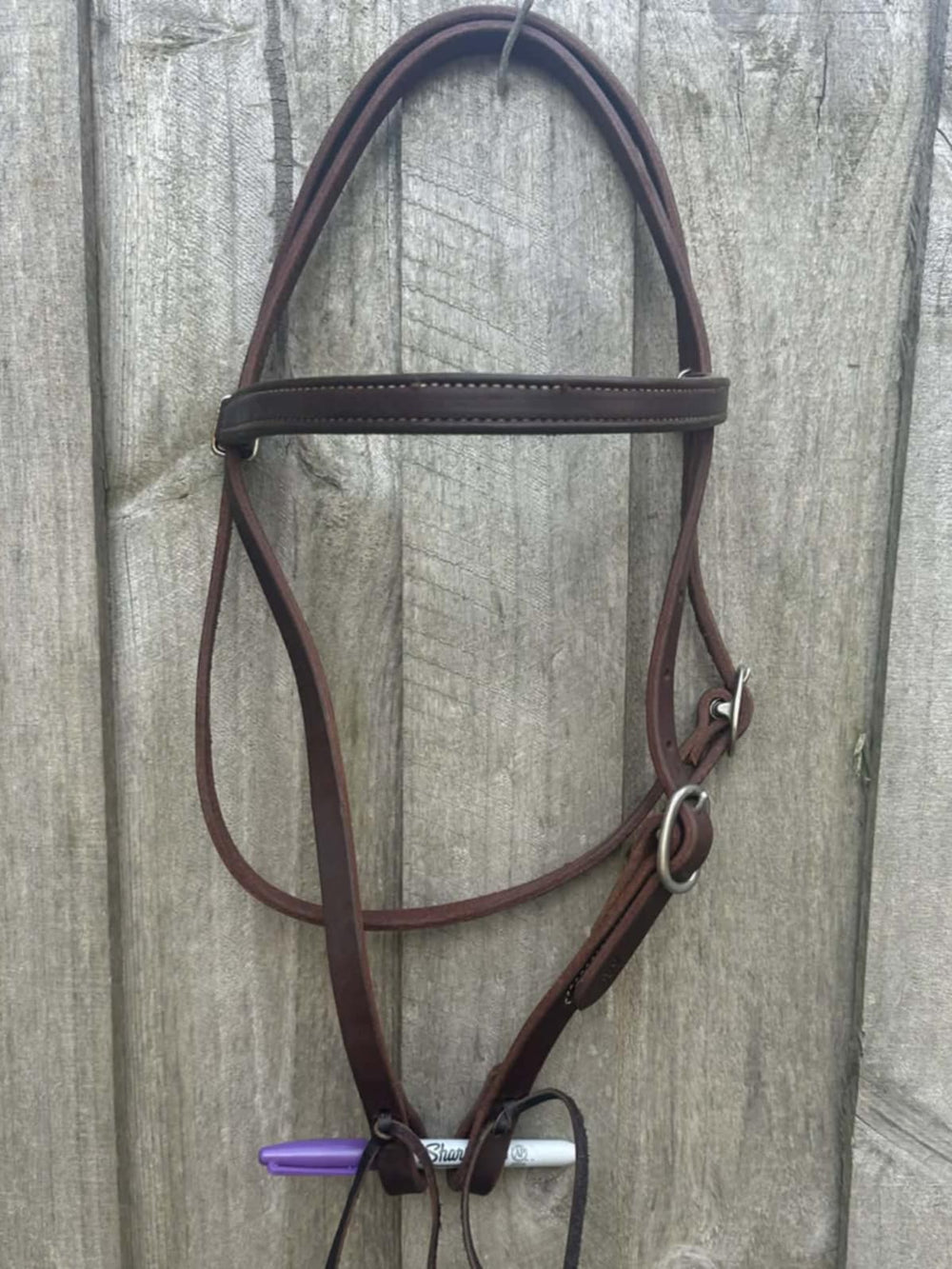 Bridle - Browband  USA Made Oiled Work Bridle