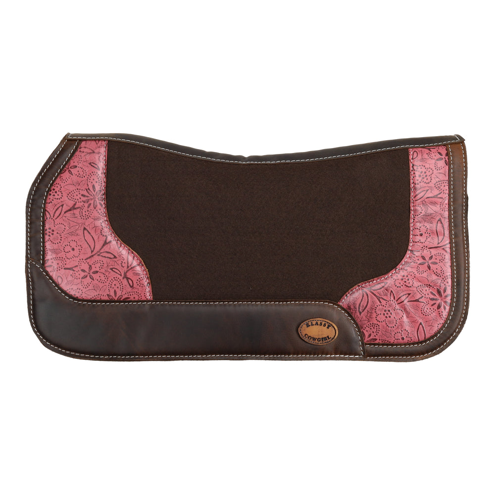 Western Klassy Cowgirl  28x30  Barrel  Style 1”  Brown  felt  pad
