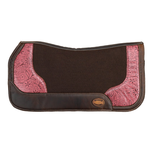 Western Klassy Cowgirl  28x30  Barrel  Style 1”  Brown  felt  pad