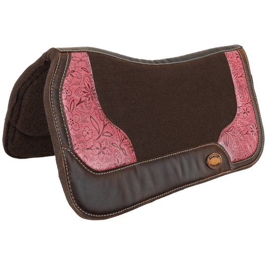 Western Klassy Cowgirl  28x30  Barrel  Style 1”  Brown  felt  pad