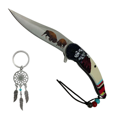 Knive - Indian Buffalo Print Pocket Knife Gift Pack