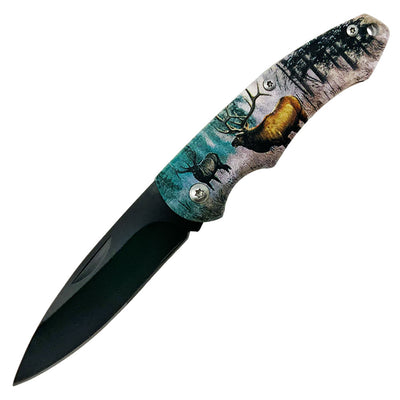 Knive - Forest Elk Deer Pocket Knife