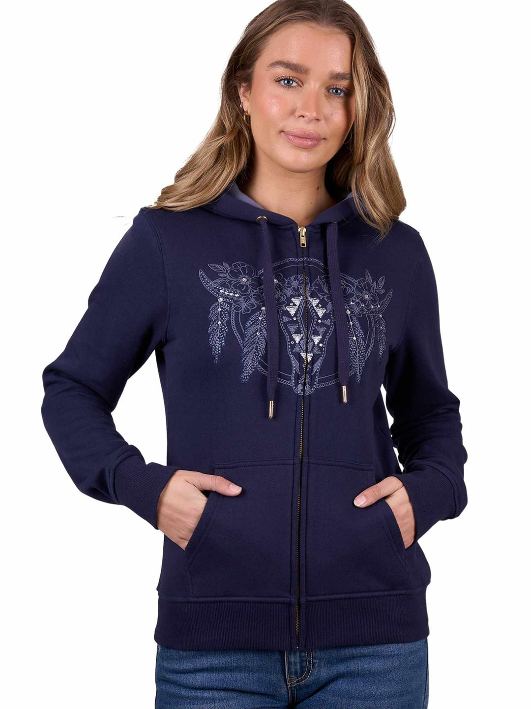 Pure Western Ladies Edna Zip Up Hoodie Jumper