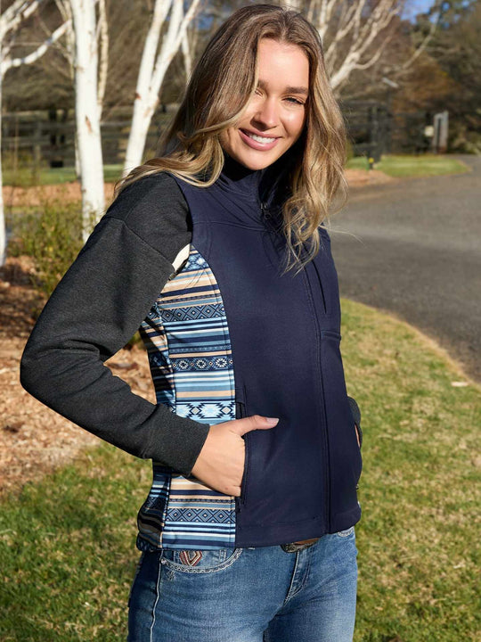 Pure Western Ladies Misha AZTEC Softshell Vest