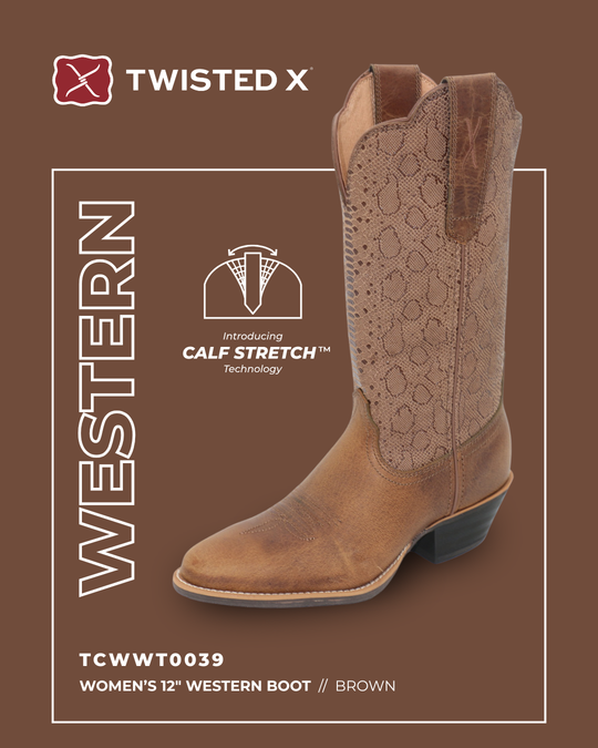 Twisted X Western Chocolate Brown Cowboy Boots C Width