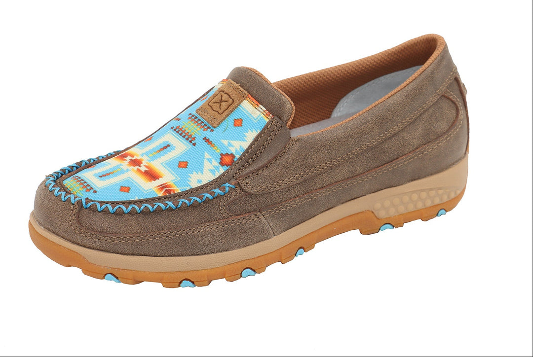 Twisted x Cell Stretch Casual Leather Driving Mocs Western