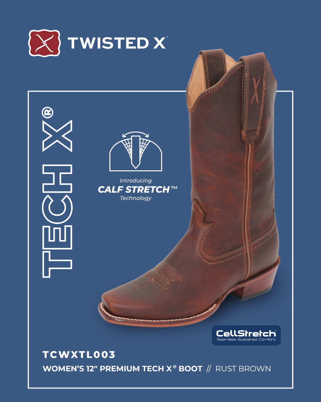 Twisted X Leather Cutter Toe Boots