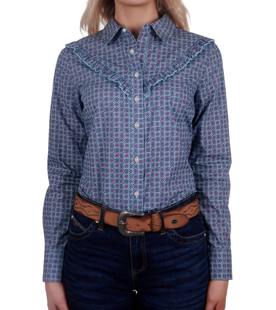 Wrangler Western Ladies Asher Shirt 100% Cotton