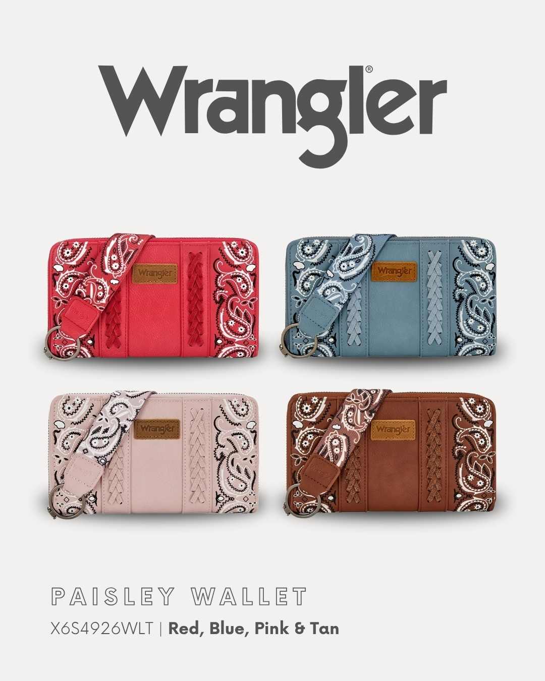 Wrangler Western Wallet Paisley
