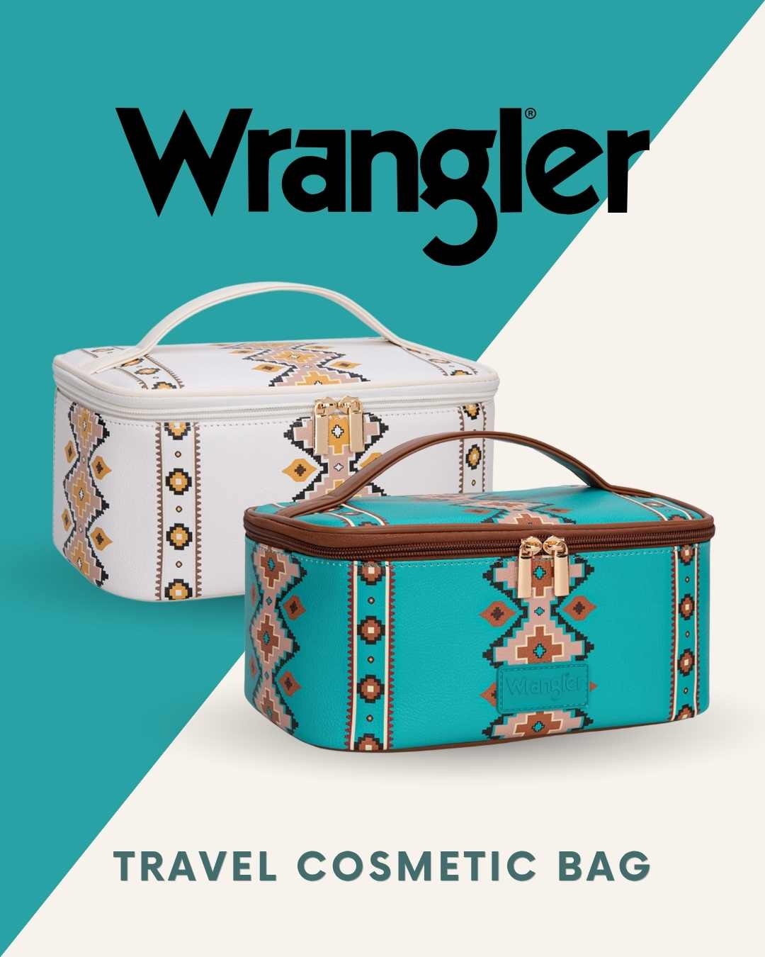 Cosmetic Bag - Wrangler Canvas western Theme