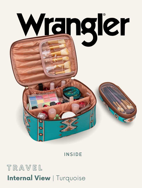 Cosmetic Bag - Wrangler Canvas western Theme