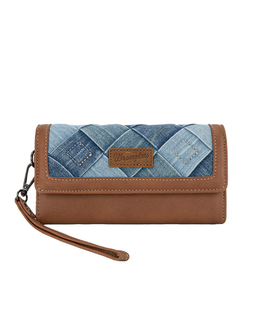 Wrangler Denim Patch Western Wallet