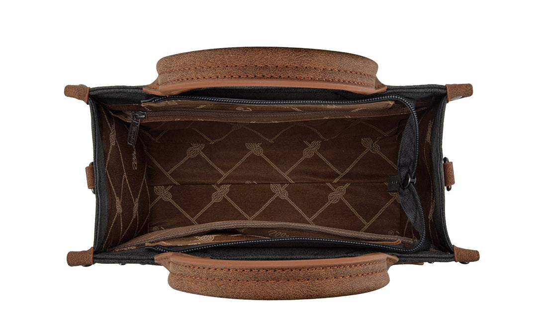 Wrangler Buckle Western Crossbody Tote Handbag