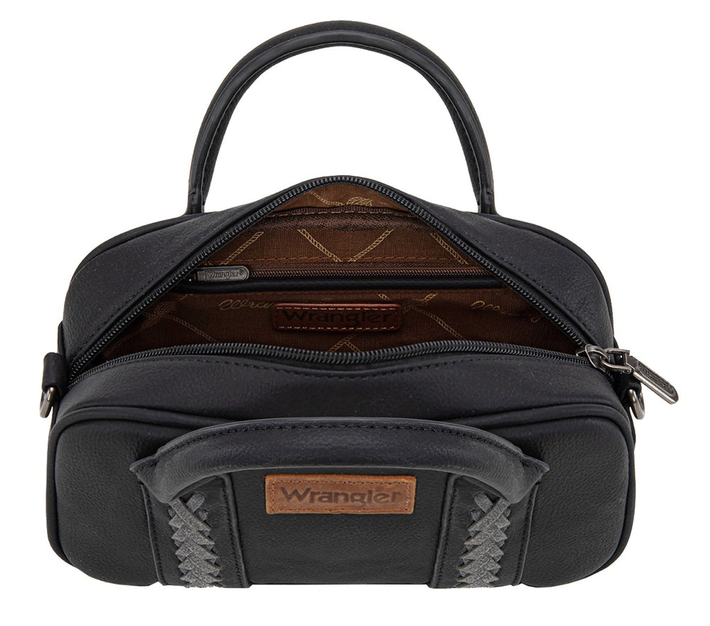 Wrangler Whipstitch Mini Crossbody Handbag Black