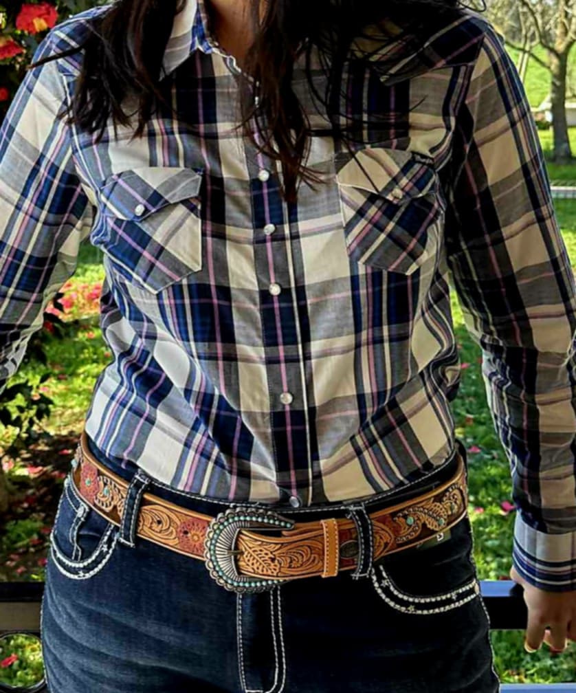 Wrangler Western Ladies Peyton Shirt 100% Cotton