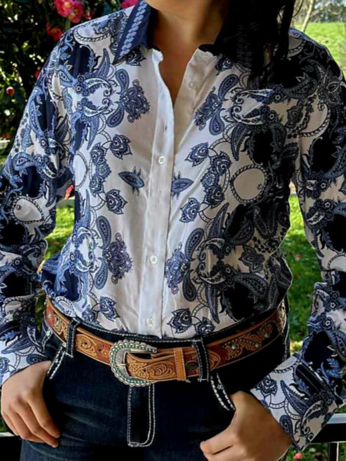 Wrangler Western Ladies Linda Shirt 100% Viscose