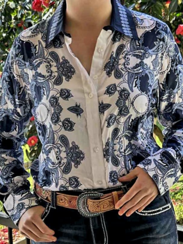 Wrangler Western Ladies Linda Shirt 100% Viscose