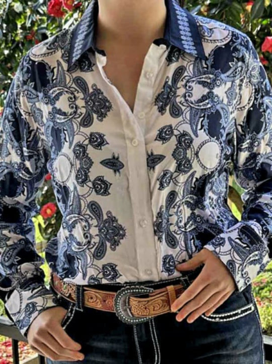 Wrangler Western Ladies Linda Shirt 100% Viscose