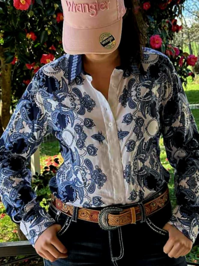 Wrangler Western Ladies Linda Shirt 100% Viscose