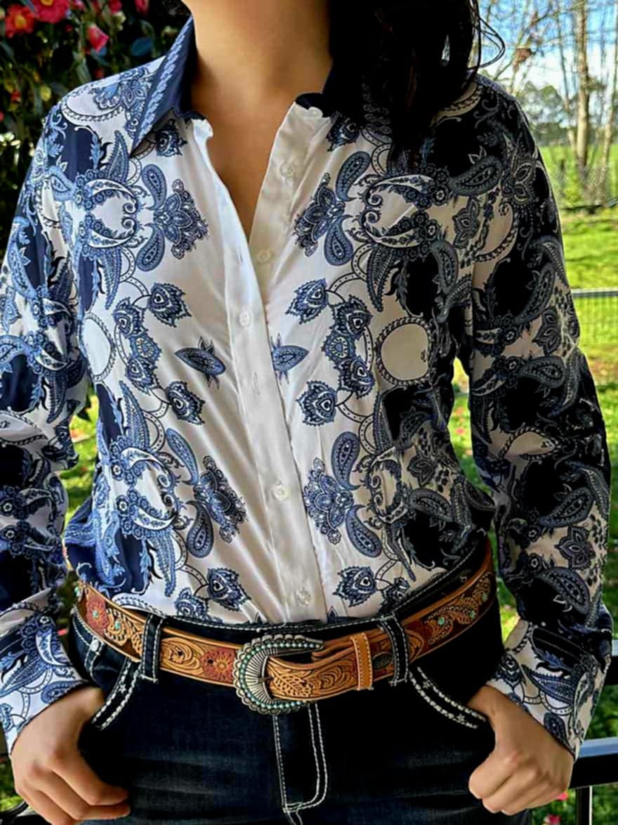 Wrangler Western Ladies Linda Shirt 100% Viscose