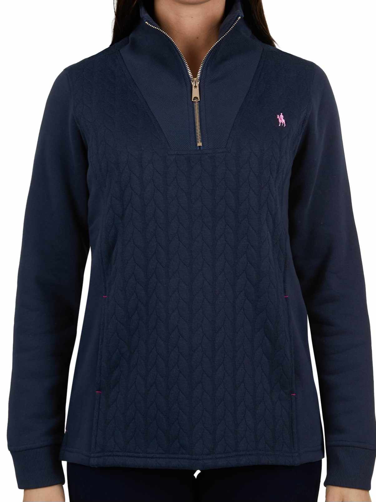 Thomas Cook ABBY Quilted Zip Rugby Jumper