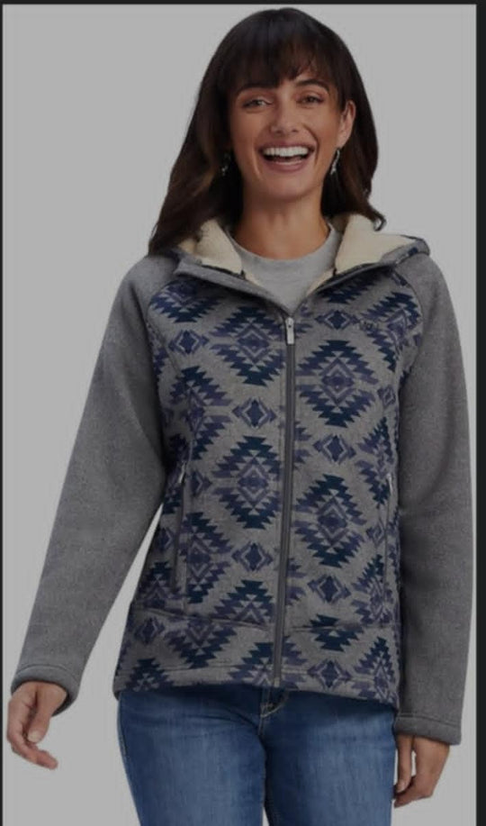 Ariat McCall Aztec Fleece Lined Hooded Jacket Size XL