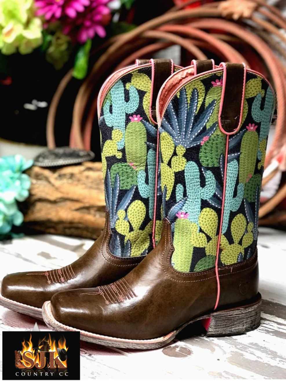 Ariat Circuit Savannah Boots Cactus Print