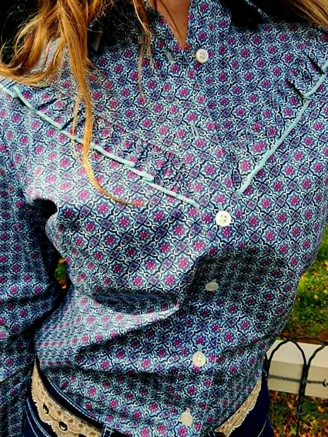 Wrangler Western Ladies Asher Shirt 100% Cotton