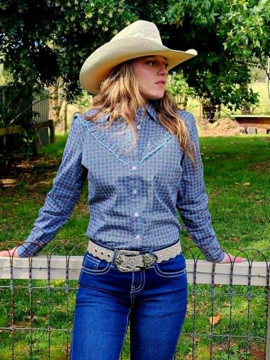 Wrangler Western Ladies Asher Shirt 100% Cotton