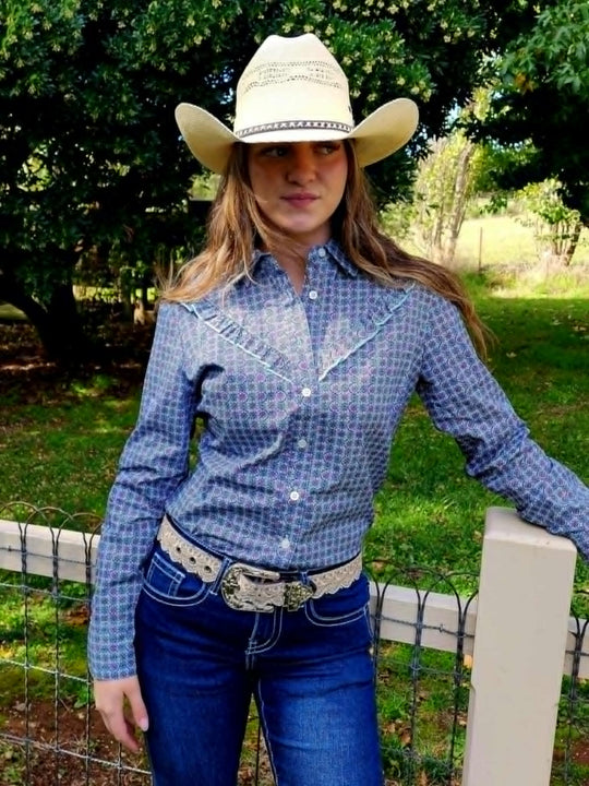 Wrangler Western Ladies Asher Shirt 100% Cotton