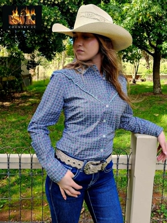 Wrangler Western Ladies Asher Shirt 100% Cotton