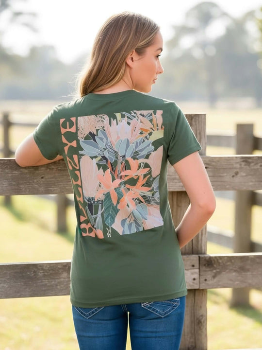 Bullzye Ladies Arizona Tee Shirt Sage