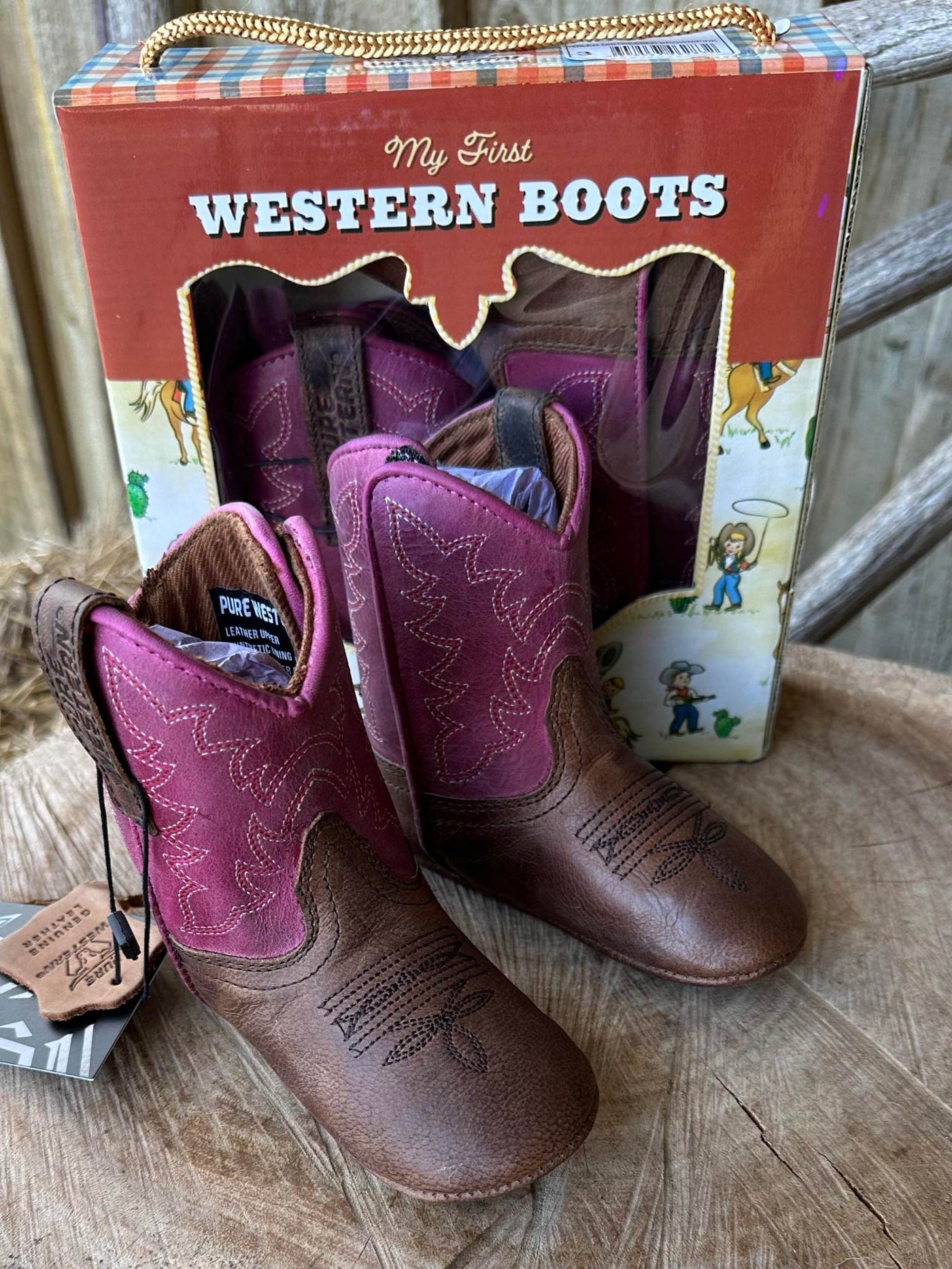 Gift - Pure Western Leather Baby Booties