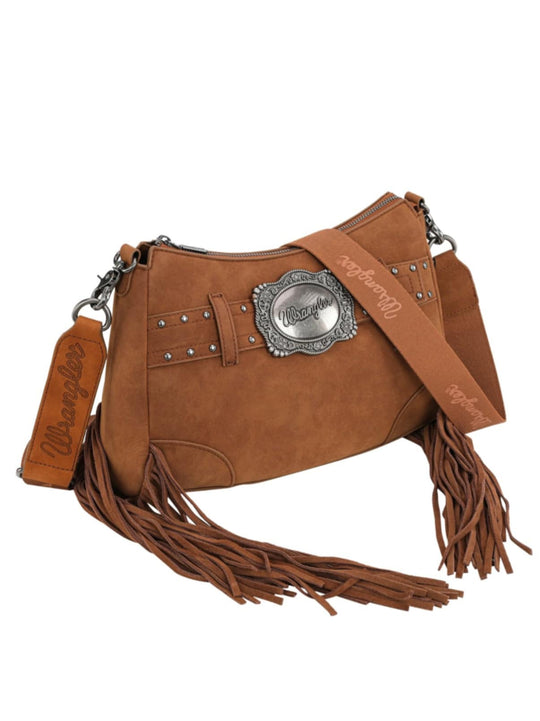 Wrangler Buckle Western Crossbody Tote Handbag