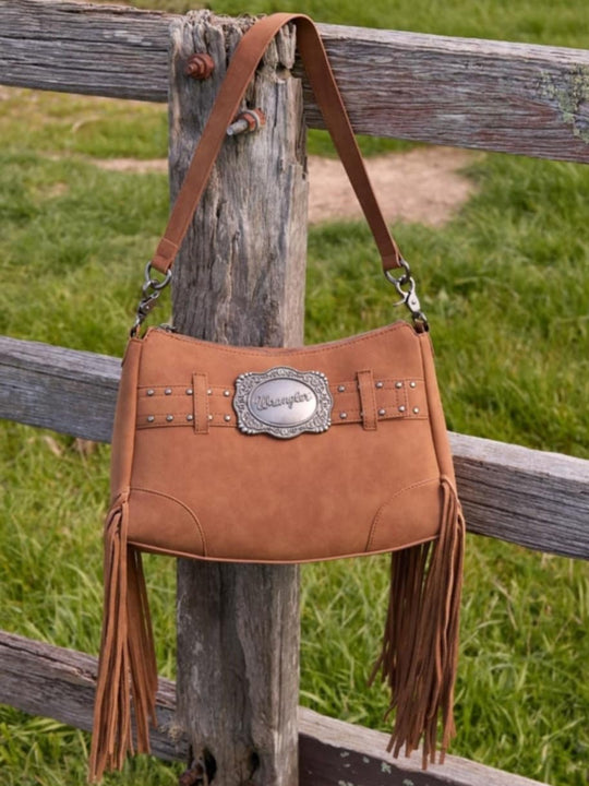 Wrangler Buckle Western Crossbody Tote Handbag