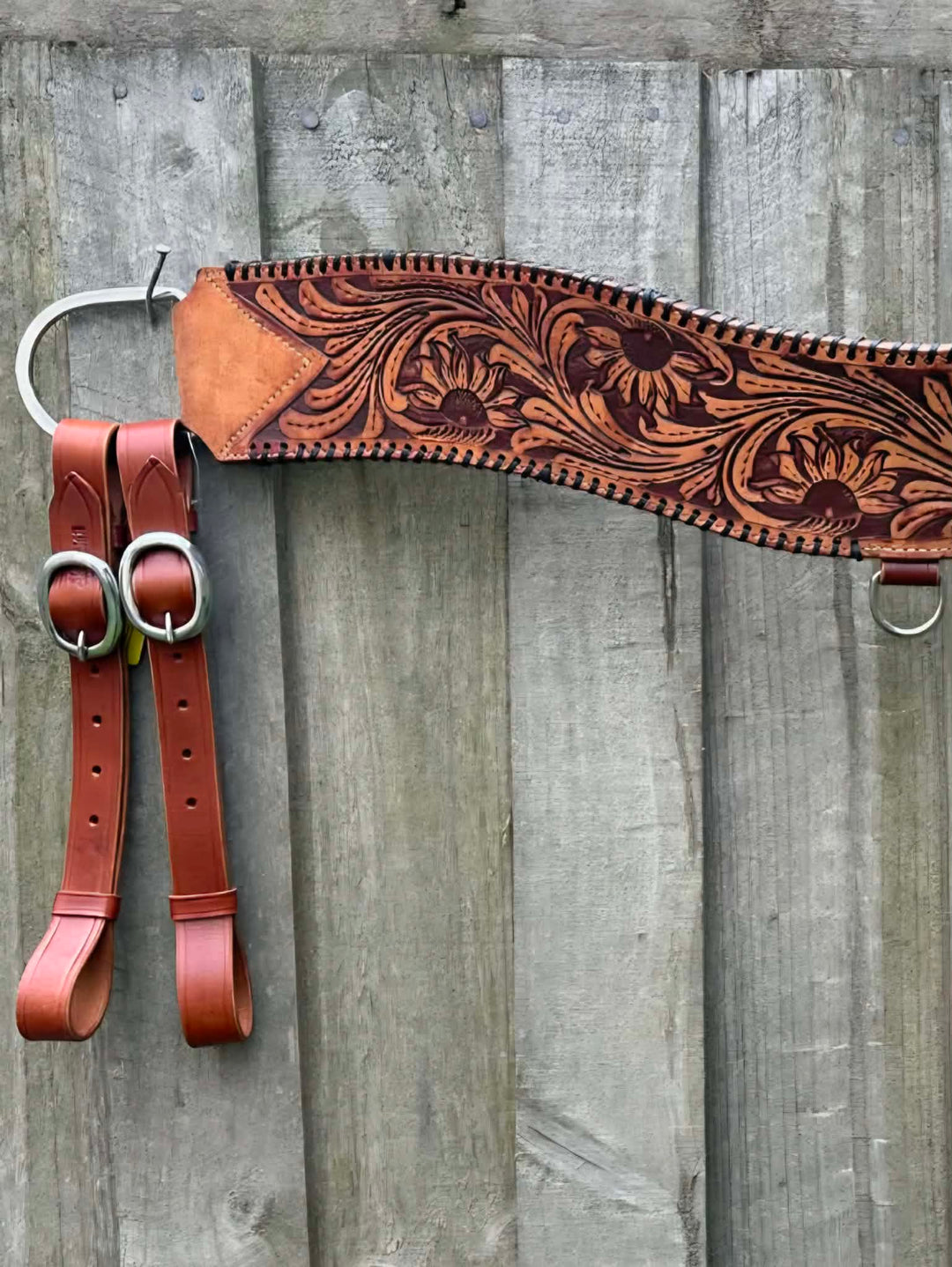 Tripping - Tooled Sunflower Breastcollar Breastplate