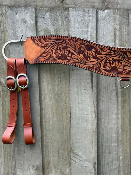 Tripping - Tooled Sunflower Breastcollar Breastplate