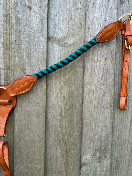 Western Tack Set - Browband Braided Mohair Bridle & Breastcollar