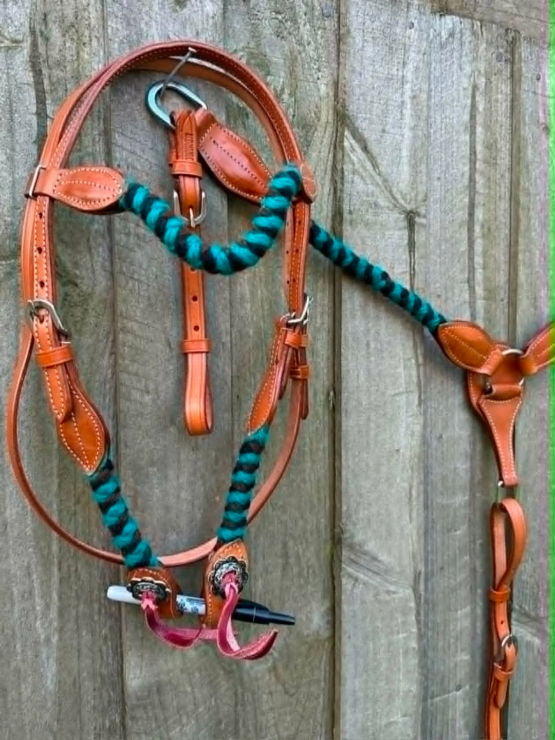 Western Tack Set - Browband Braided Mohair Bridle & Breastcollar