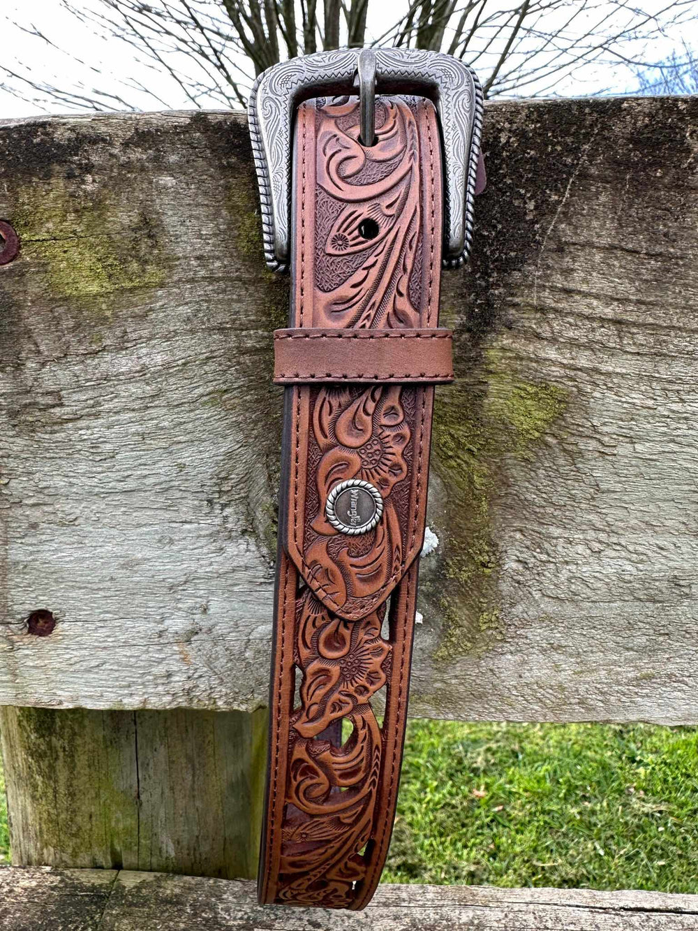 Wrangler Briar  Tan Leather Belt